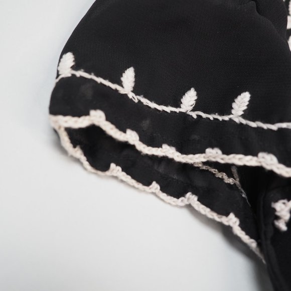 Vintage Tristan & Iseut Black Sheer Blouse - Picture 12 of 16